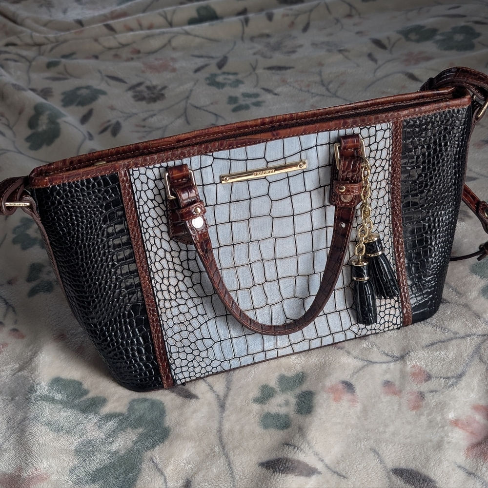 🐊 Brahmin Mini Asher in Beige Estero
